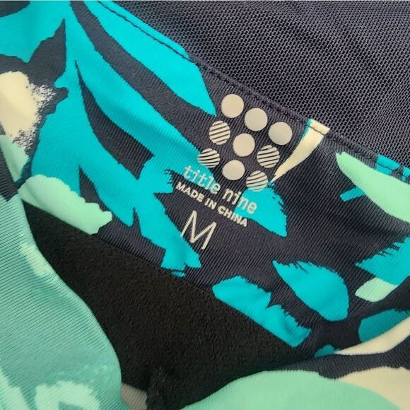 Title Nine Tropical Print Midi Dress - Blue and Green - Picture 10 of 11